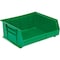 Global Industrial Hang & Stack Storage Bin, Plastic, Green, 7 in H, 16-1/2 in W 269686GN - alternate 1